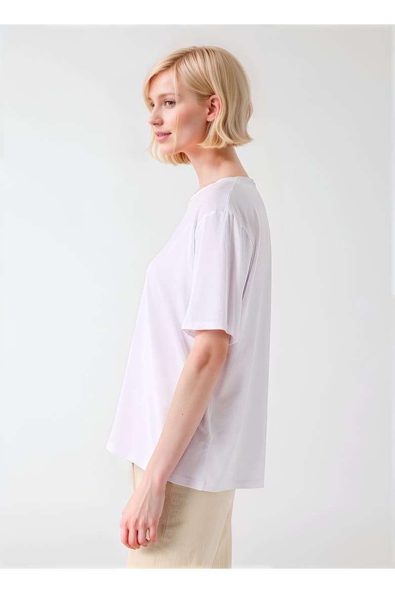 Organic Cotton Silk Touch Short Sleeve Crewneck, Alternate, color, BLANC