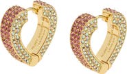 Kurt Geiger London Pavé Heart Huggie Earrings
