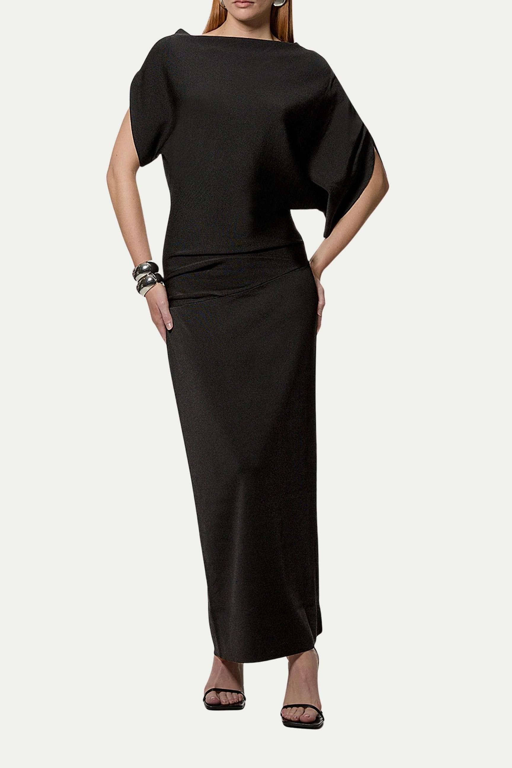 find me now asymmetrical drop waist dress Short Sleeve Venezia Off Shoulder, After Thought Maxi Dress in Wine, Size XL, For Cocktail