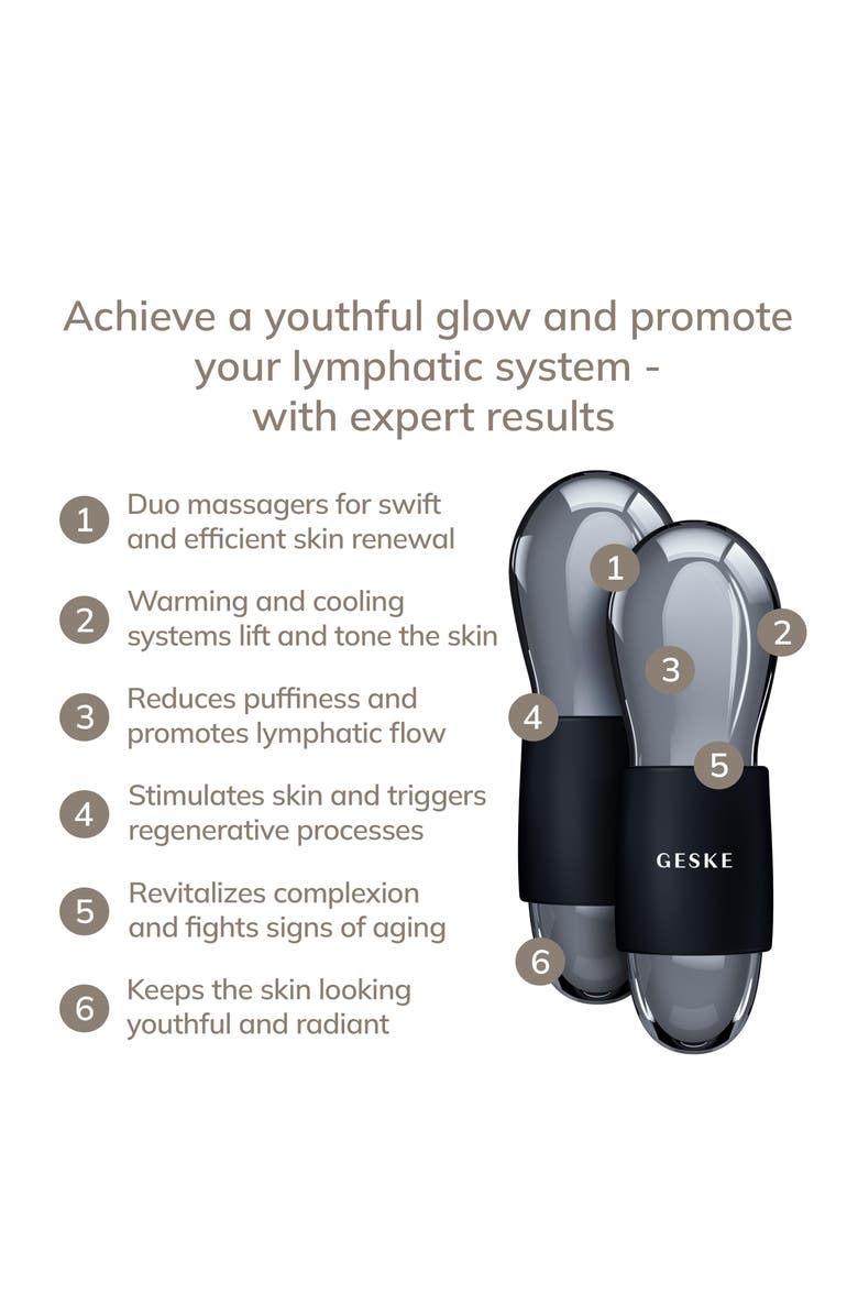 GESKE SmartAppGuided Cool & Warm Duo Eye Massager | 7 in 1, Alternate, color, Black