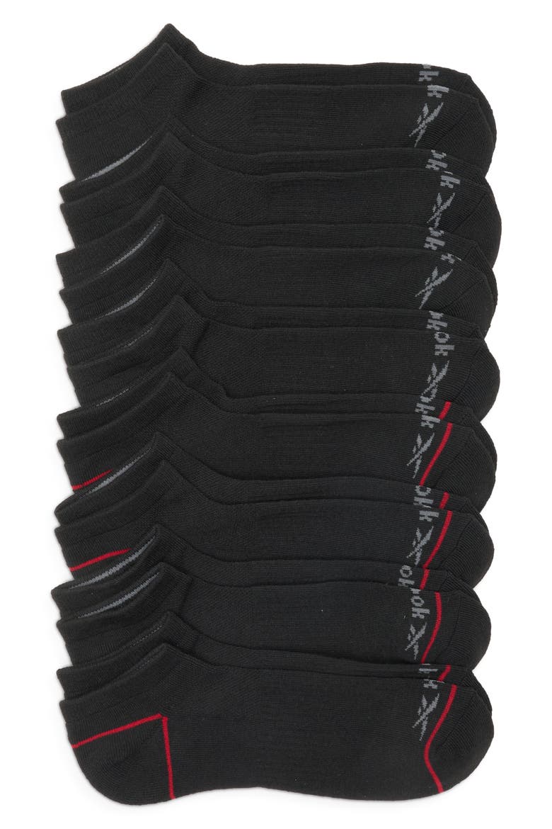 8-Pack Low Cut Socks, Main, color, BLACK
