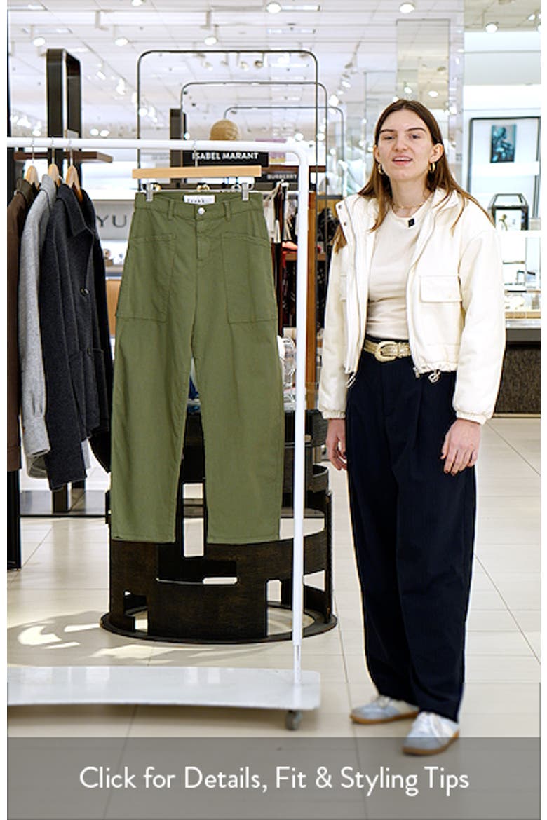 Bray Barrel Leg Cotton Twill Pants video
