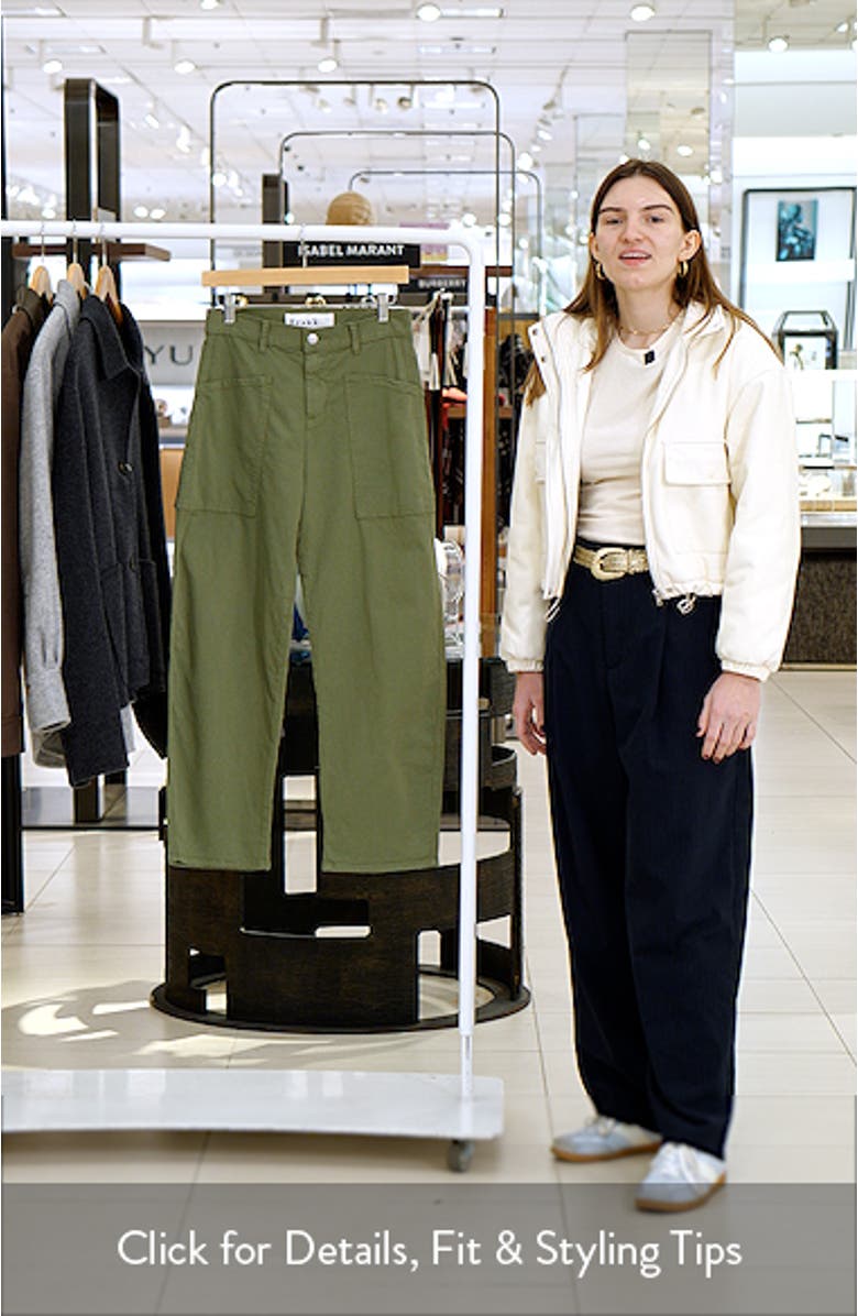 Bray Barrel Leg Cotton Twill Pants, sales video thumbnail