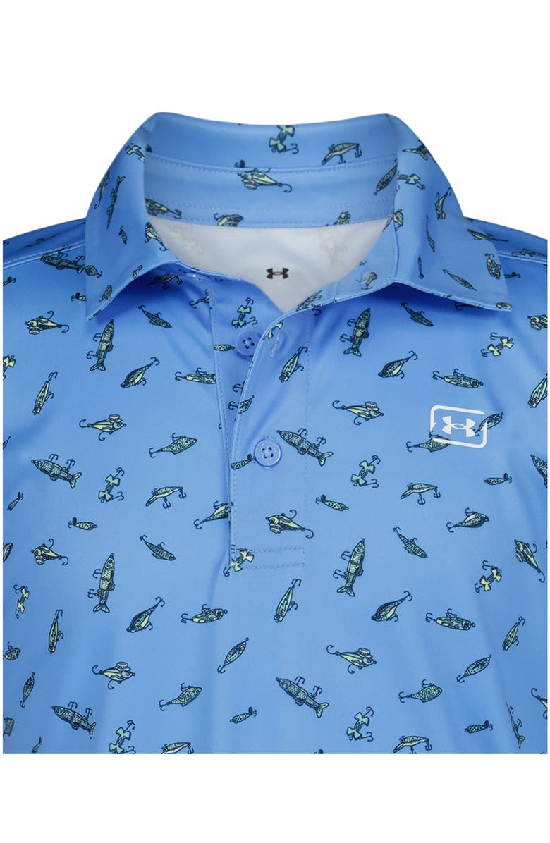 Under Armour Kids' UPF 50+ Polo, Alternate, color, Horizon Blue