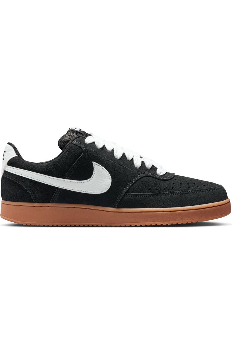 Nike Court Vision Low Sneaker, Alternate, color, Black/ Gum Med Brown