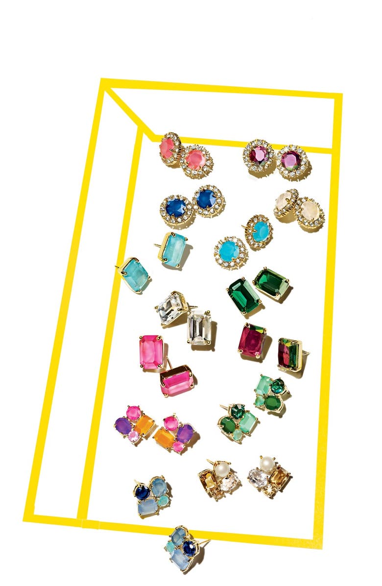 Kate Spade New York cluster stud earrings, Alternate, color,