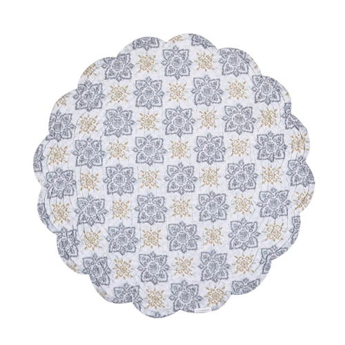 C & F Home C&f Home Harlan Round Placemats Set Of 6, 17" In Blue