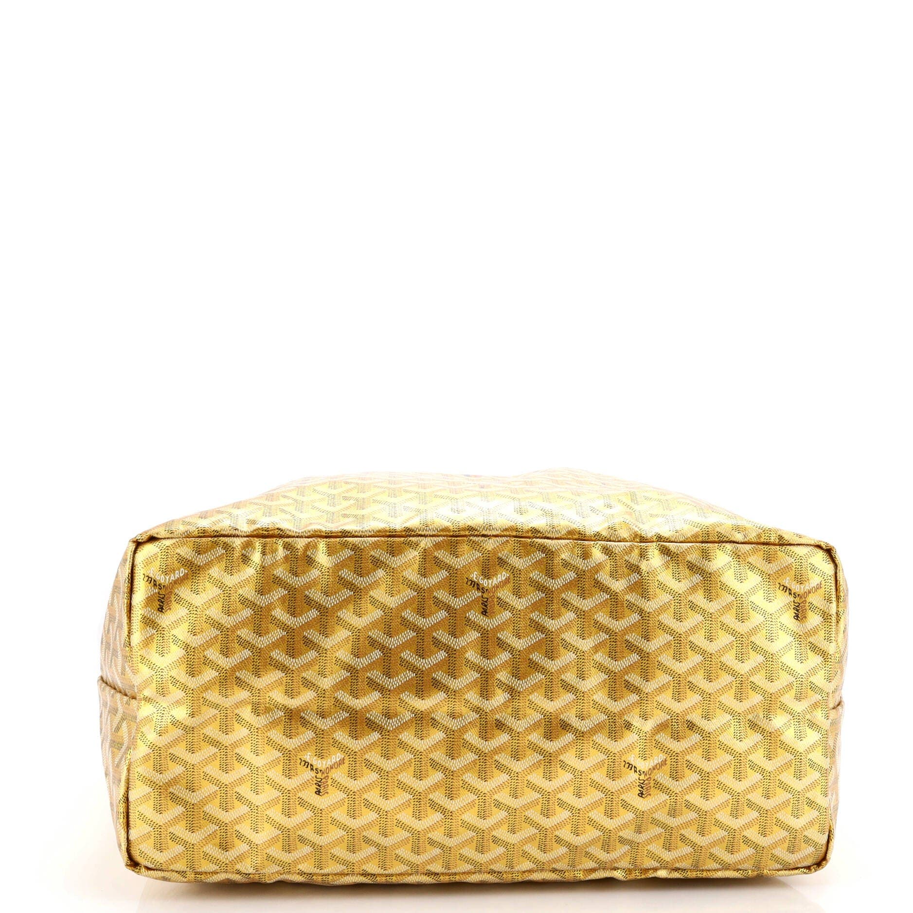 Pre-Owned Goyard Saint Louis Tote Precious Metals Coated Canvas GM, Alternate, color, Gold