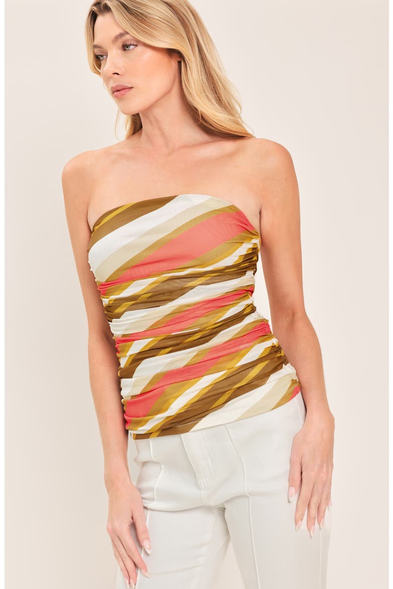 Mesh Tube Top, Alternate, color, BROWN CORAL