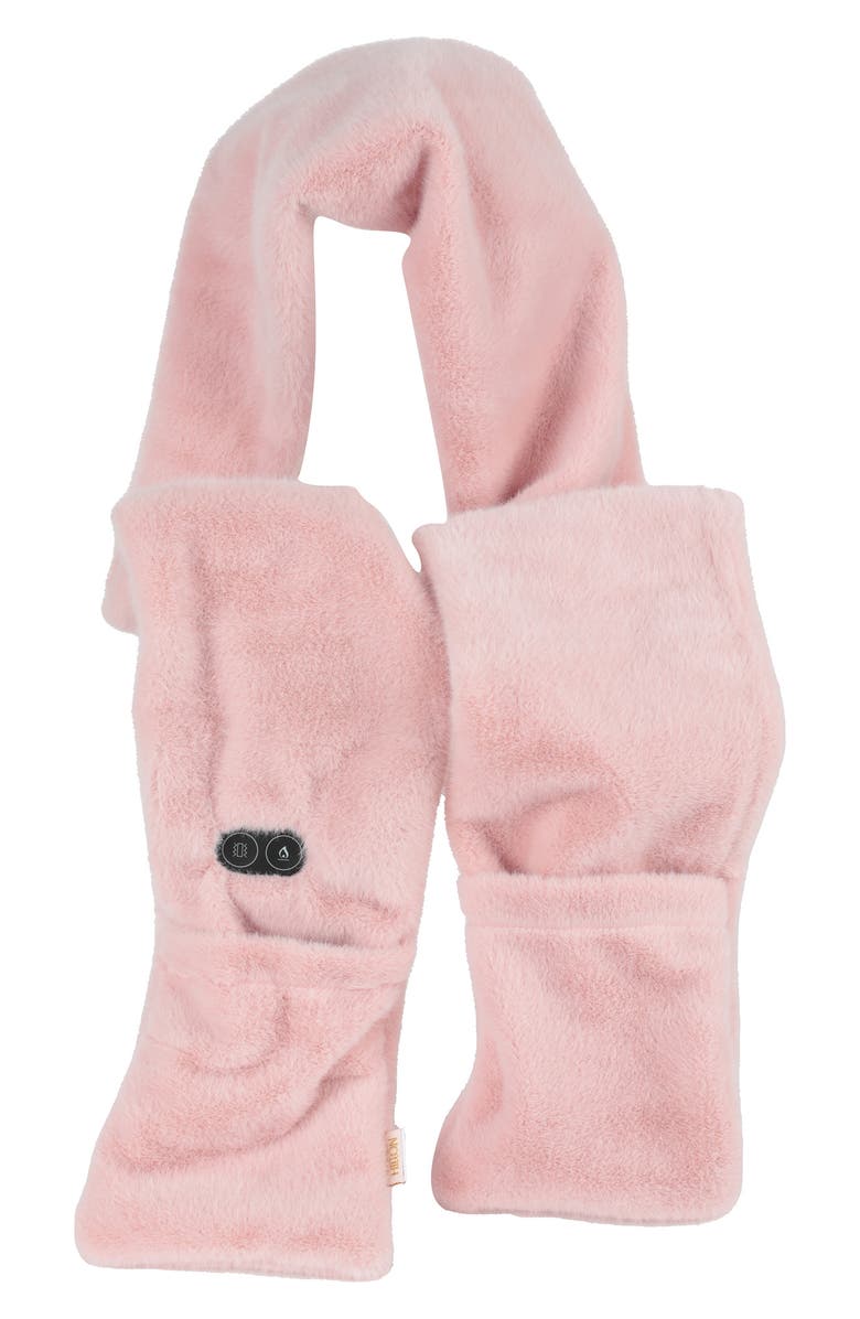 PARIS HILTON Heat & Massage Handwarmer Scarf, Alternate, color, Pink