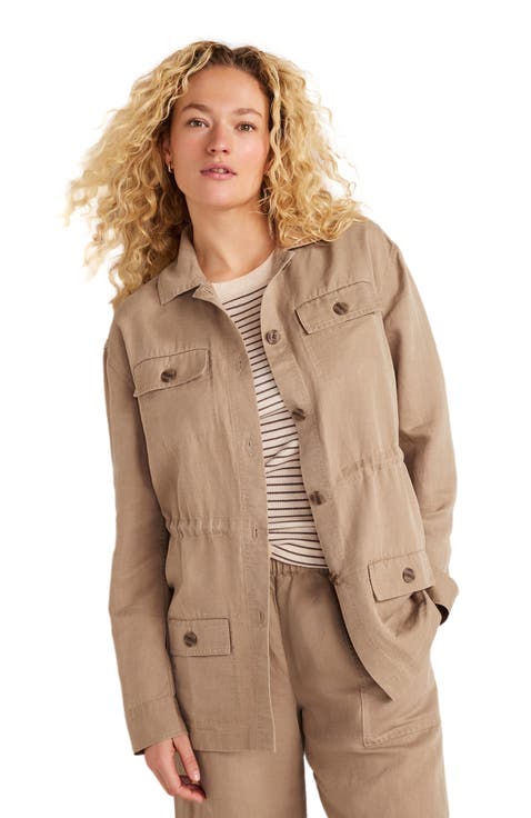 Linen Blend Dobby Jacket