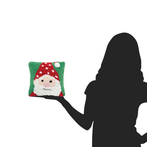 C & F Home C&f Home Santa Hooked Small Christmas Accent Pillow, 8" X 8" In Multi