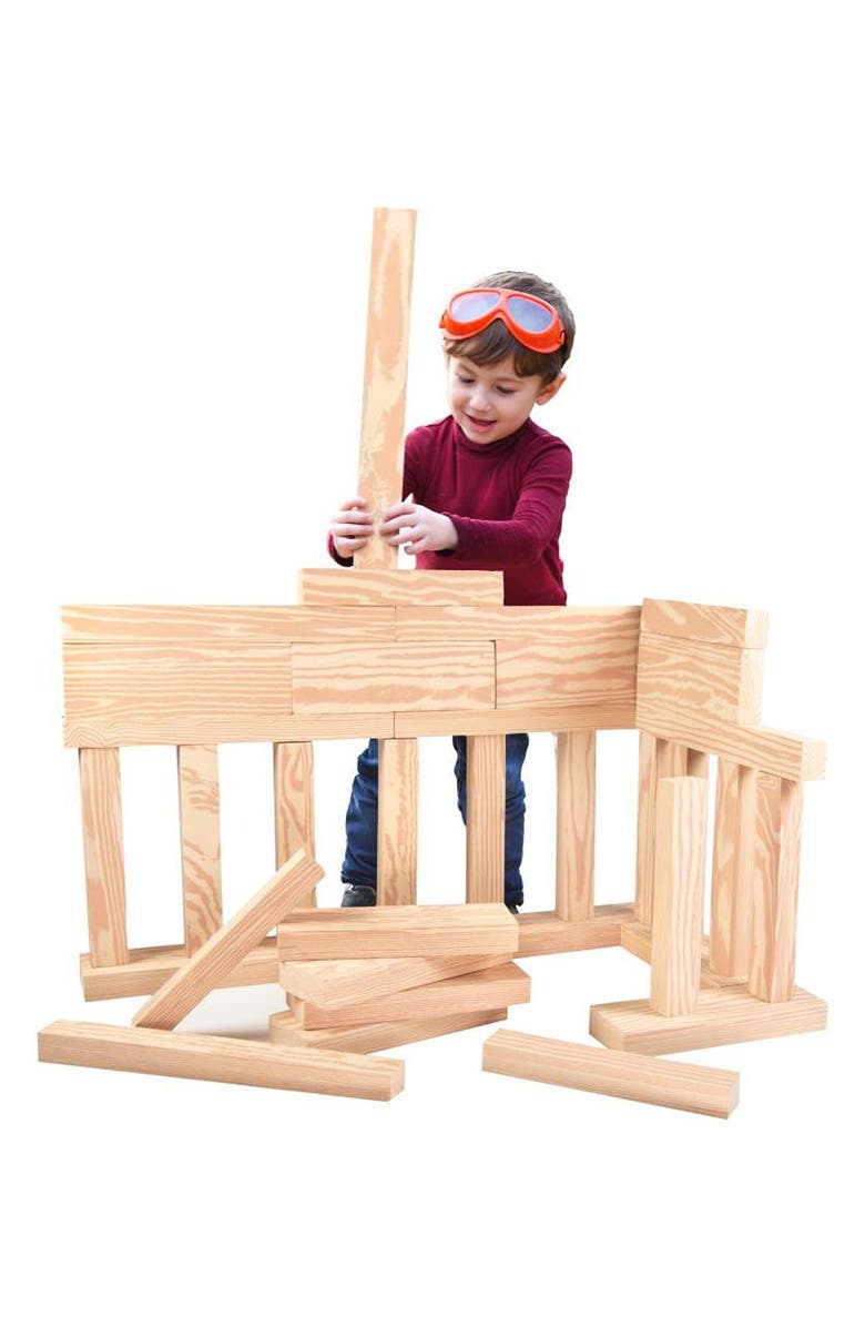 PLAYLEARN 24-Piece Foam Beam Building Block Set, Alternate, color,