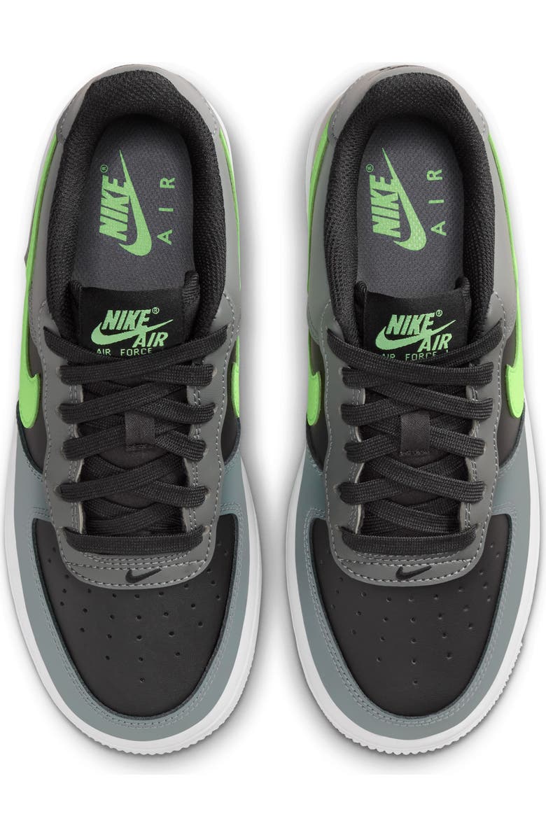Nike Kids' Air Force 1 Sneaker, Alternate, color, Black/ Smoke Grey