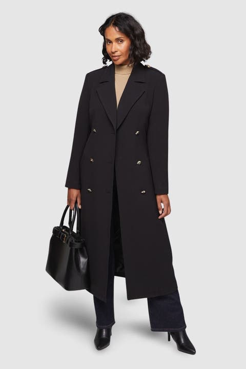 Double Crepe Trench Coat