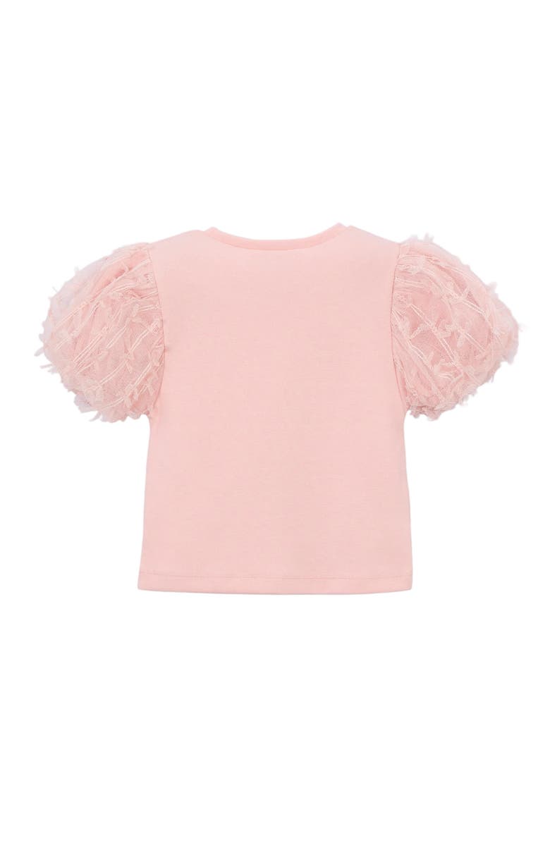 Mayoral Top With Puff Sleeves, Alternate, color, Pink