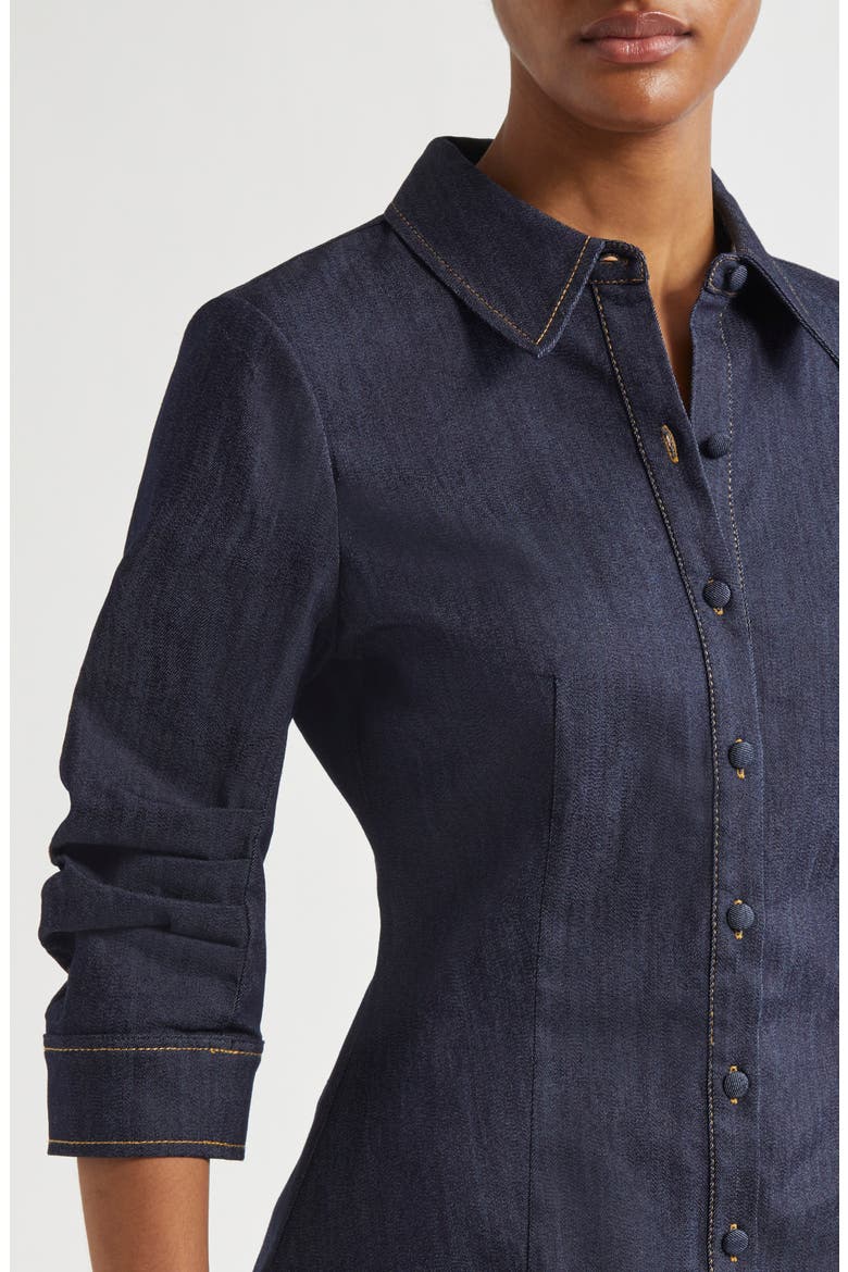 Lucilla Denim Minidress, Alternate, color, INDIGO