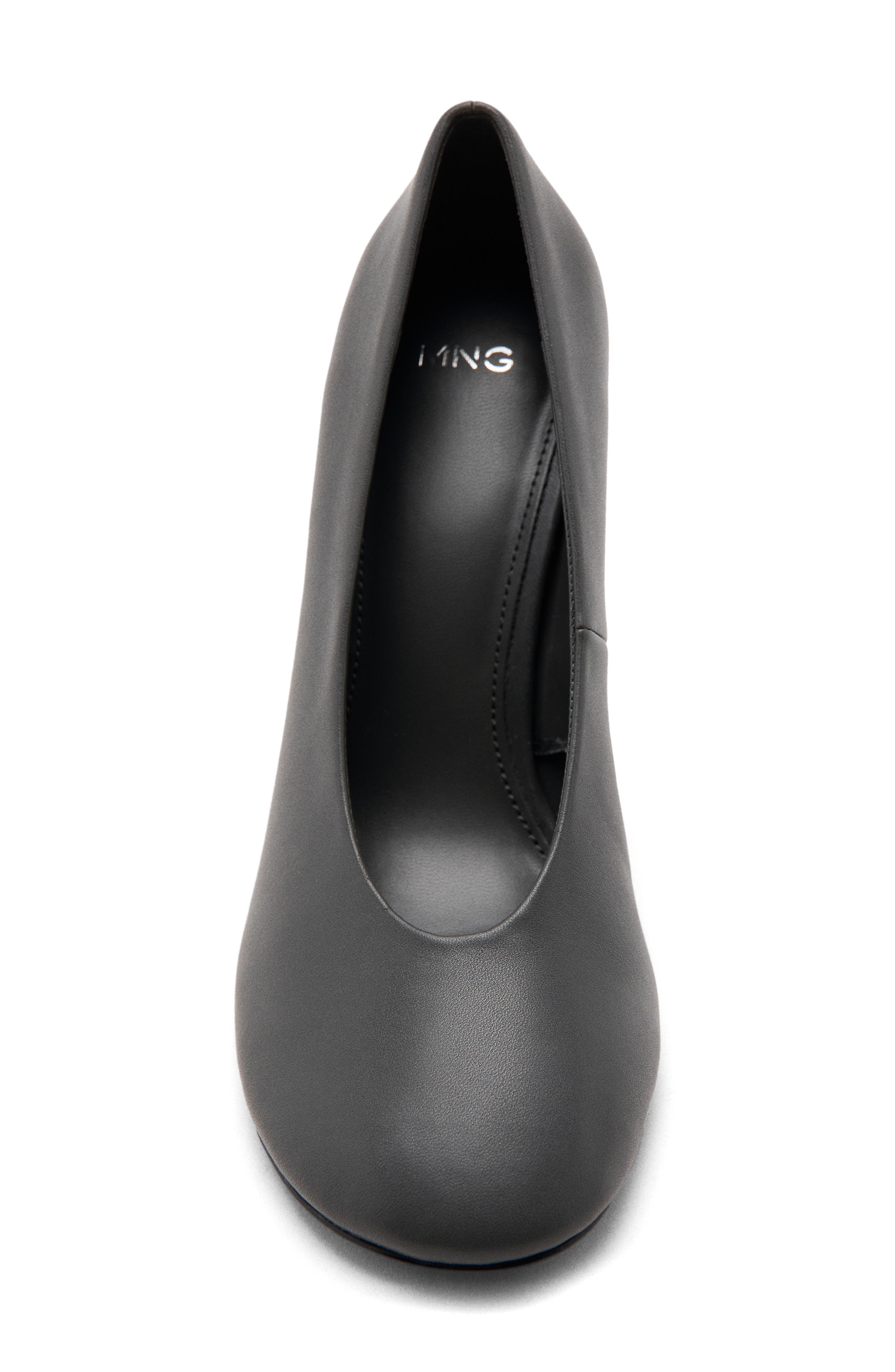 MANGO Round Toe Pump, Alternate, color, Dark Grey