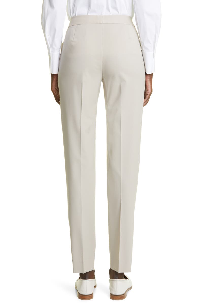 Lafayette 148 New York Irving Skinny Stretch Wool Pants, Alternate, color, Khaki