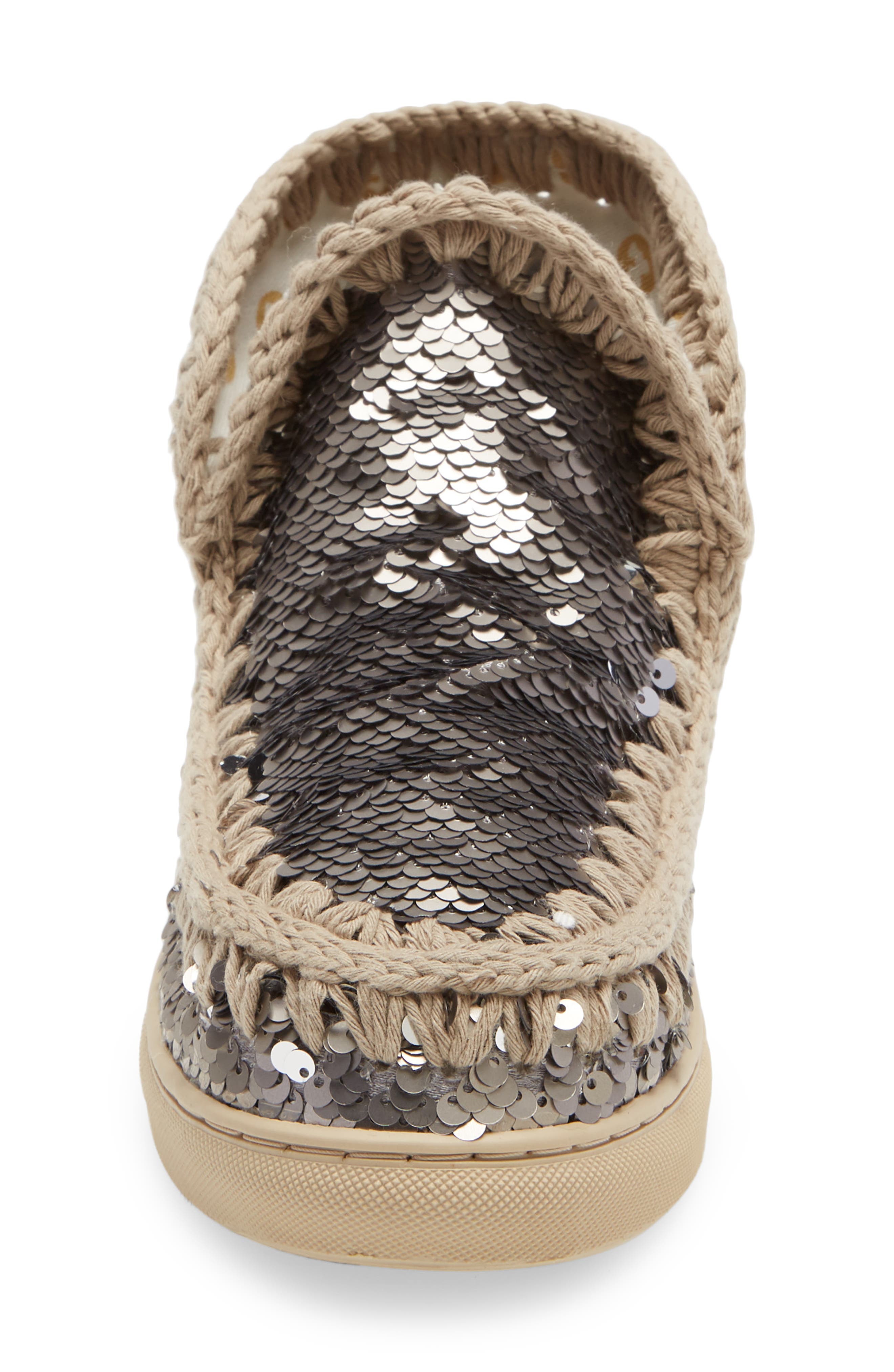 Mou Summer Eskimo Sequin Sneaker Boot, Alternate, color, 