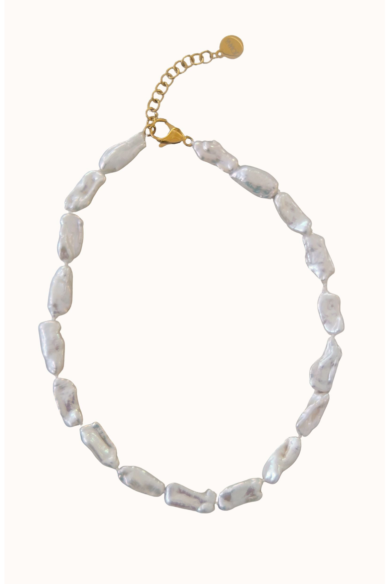 Biwa Pearl Necklace, Main, color, Pearl