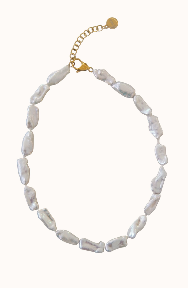 Joiana Jewelry Biwa Pearl Necklace, Main, color, Pearl
