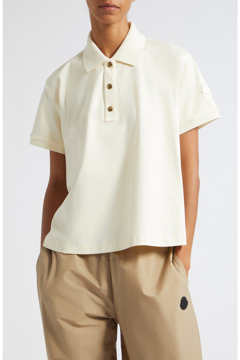 Snap Placket Polo, Main, color, WHITE