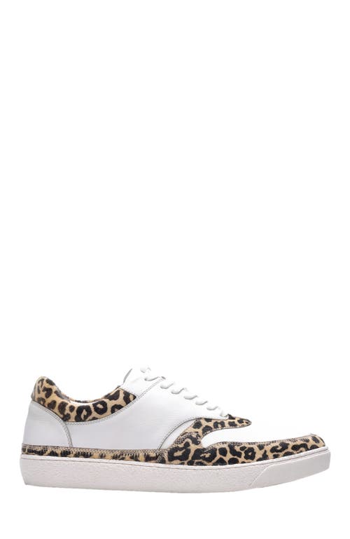 CARLOS SANTANA Lennox Sneaker in White Leopard 