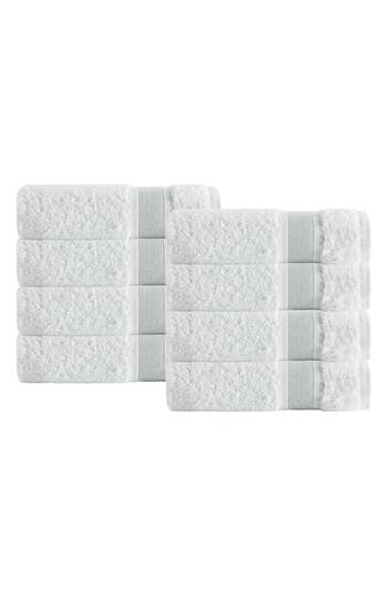 Depera Unique 8-piece Turkish Cotton Hand Towels In Green