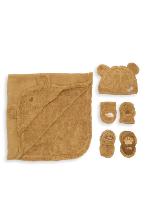 The North Face Campshire Faux Fur Blanket, Hat, Mittens & Booties Set In Brown