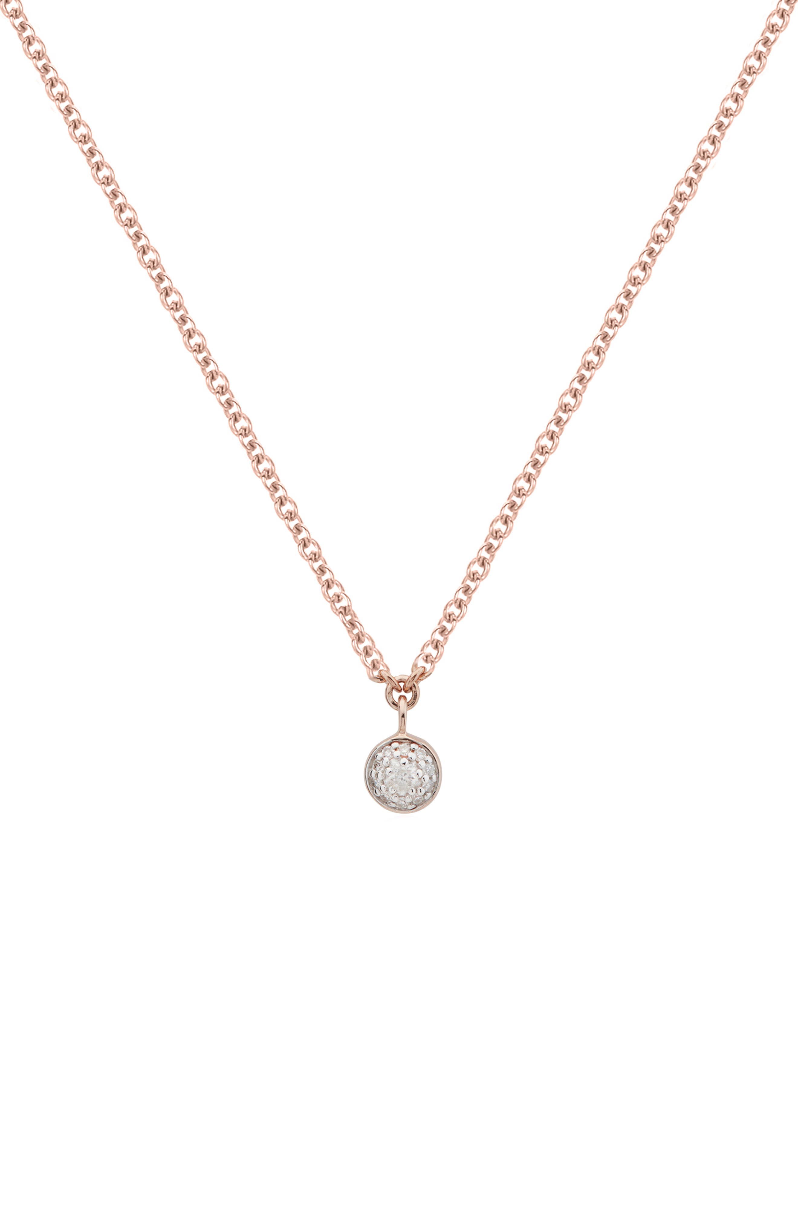 Monica Vinader Fiji Button Pendant Necklace