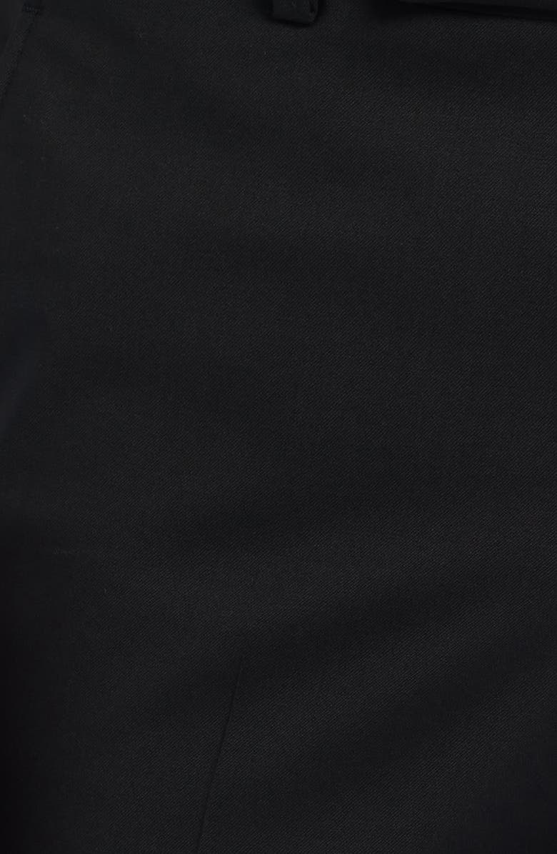 AllSaints Ryder Slim Fit Black Stretch Wool Tuxedo Pants, Alternate, color, Black