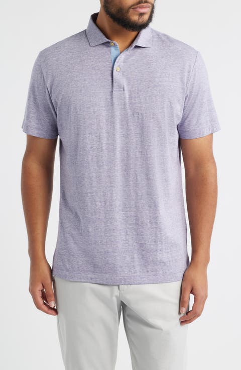 Starnes Heathered Cotton Blend Polo