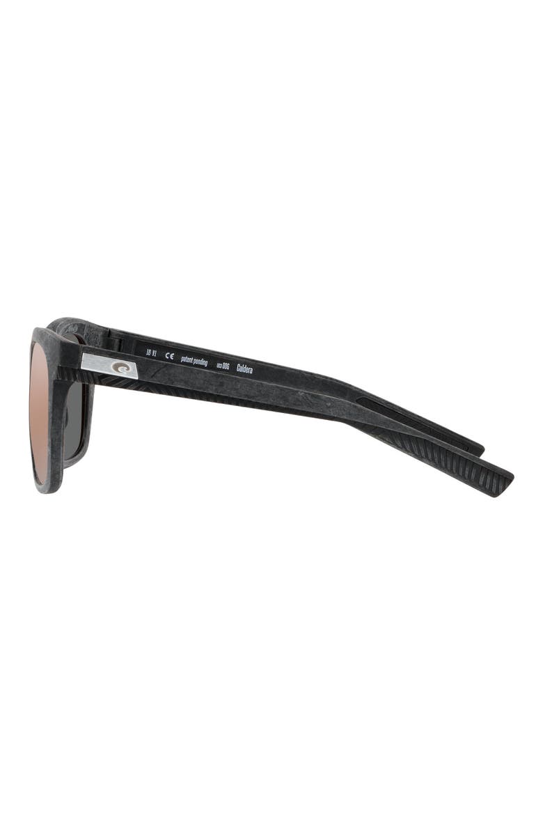 55mm Polarized Square Sunglasses, Alternate, color, GREY/ COPPER SILVER MIRROR