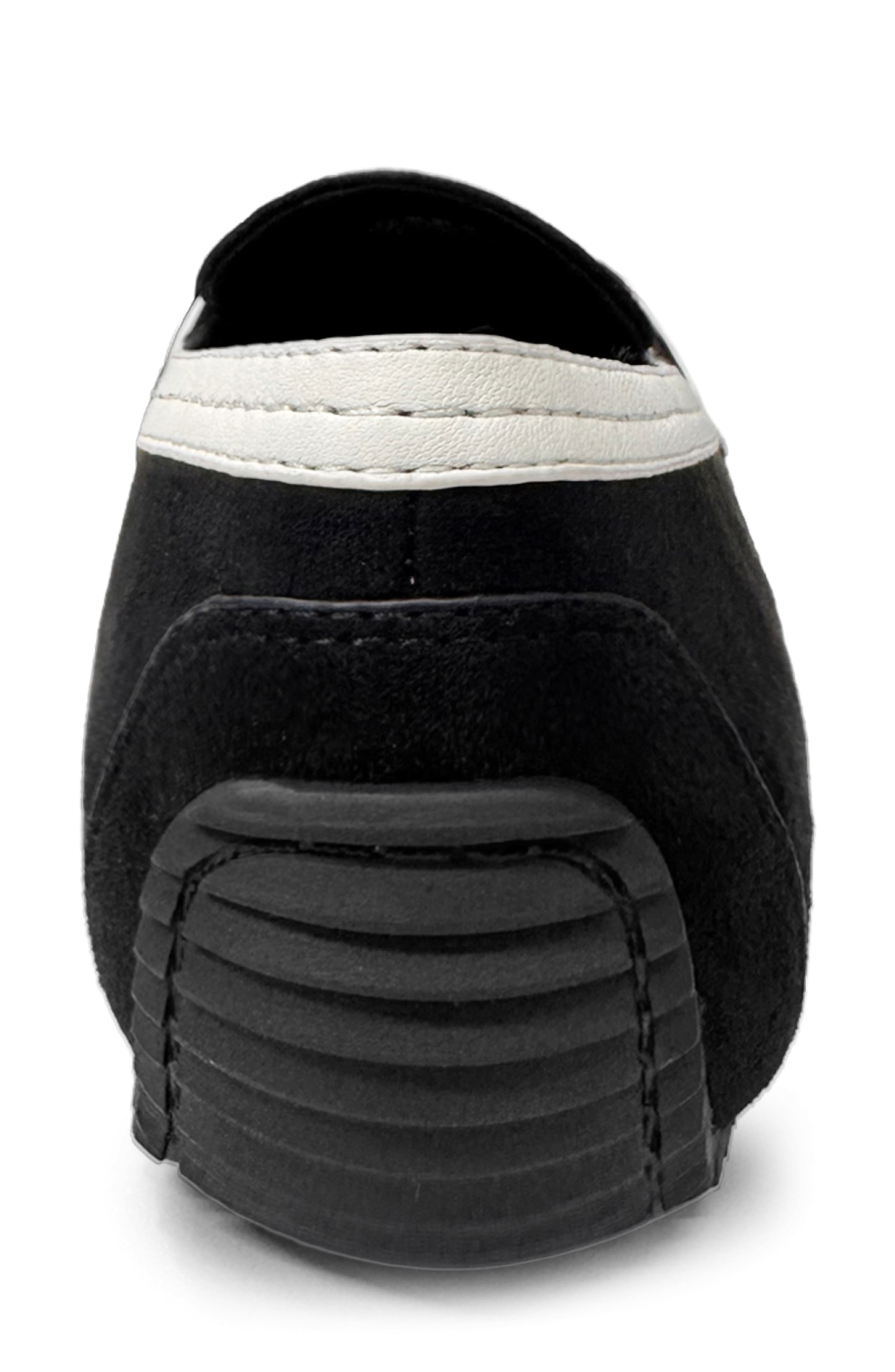 Grimly Driving Loafer, Alternate, color, BLACK/ CREAM