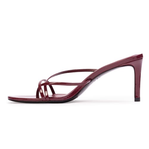 Black Suede Studio Carla 65 Patent Sandal In Burgundy