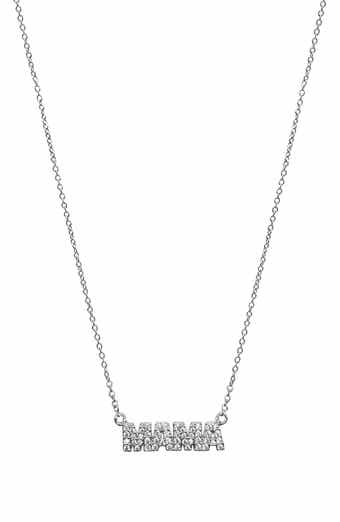 Adornia Swarovski Crystal Mama Necklace