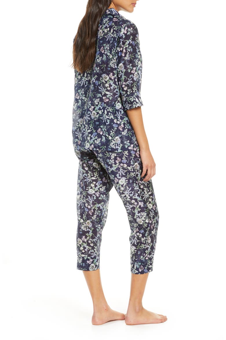 Emmy Crop Pajamas, Alternate, color, NAVY