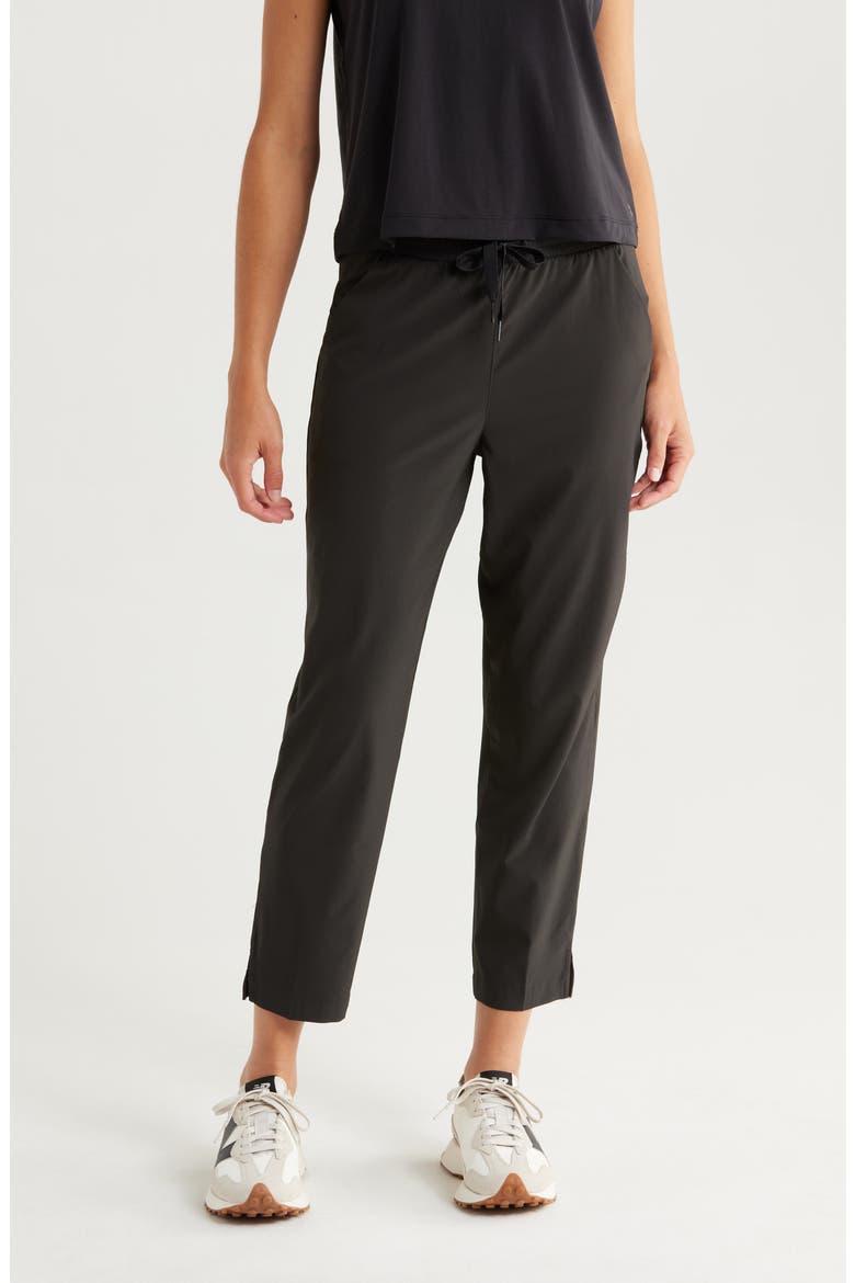 Breeze Drift Drawstring Crop Pants, Main, color, BLACK
