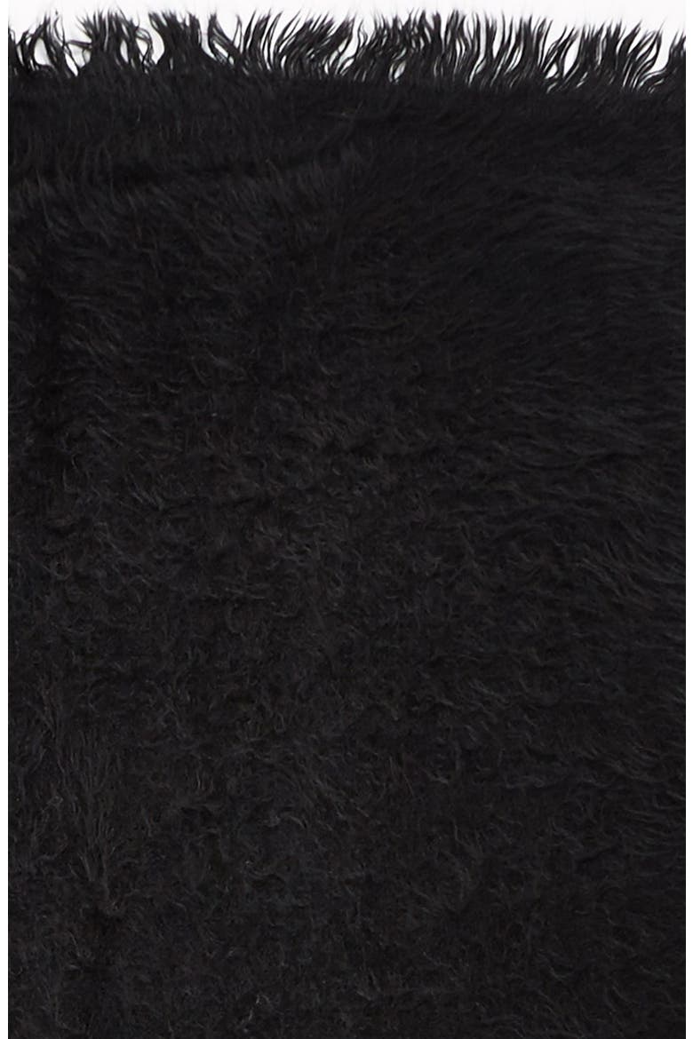 'Runway' Fuzzy Wrap, Alternate, color, BLACK PAINT