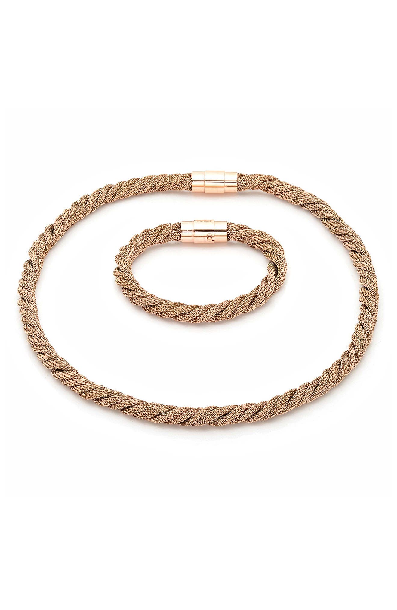 Mesh Chain Bracelet & Necklace Set