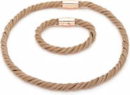STEELTIME Mesh Chain Bracelet & Necklace Set