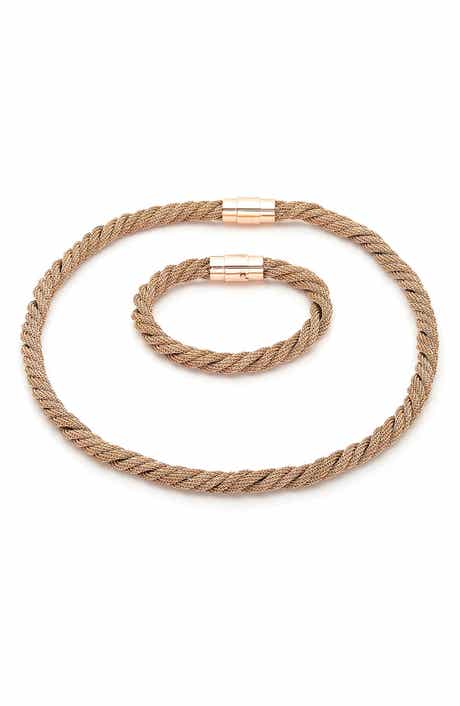 Mesh Chain Bracelet & Necklace Set