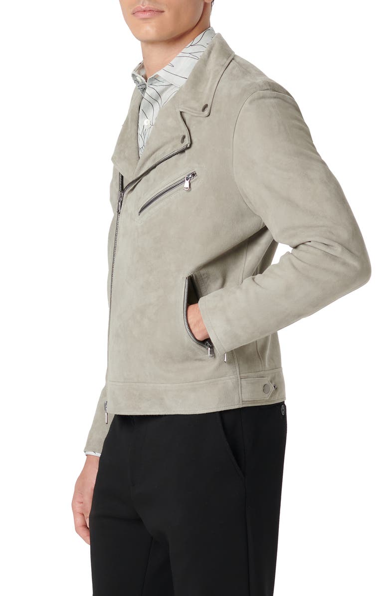 Bugatchi Biker Jacket, Alternate, color, Willow