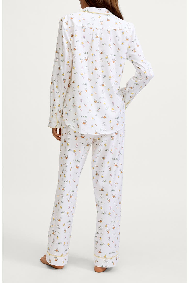 Brushed Cotton Twill Pajamas, Alternate, color, WHITE