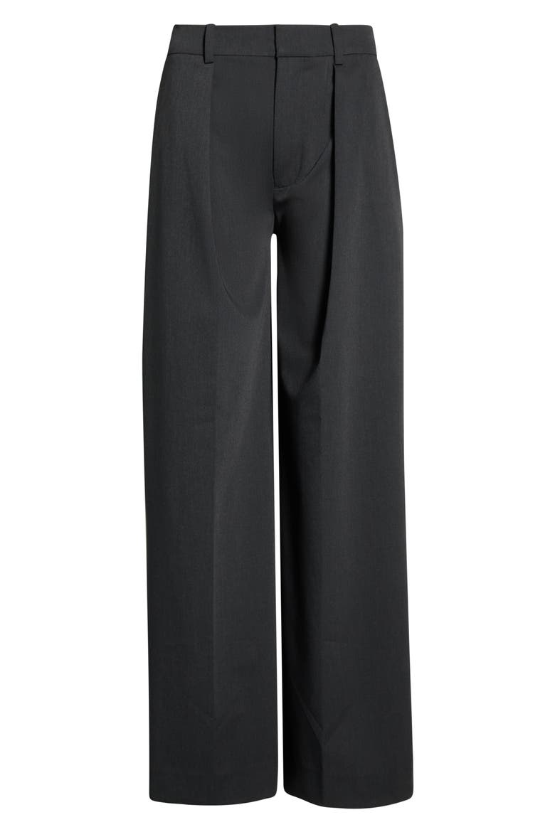Maysen Wide Leg Pleated Pants, Main, color, SMOKE