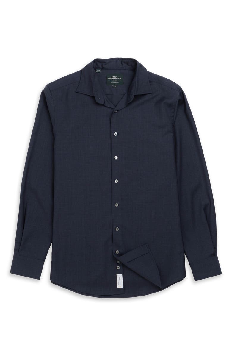 Rodd & Gunn Esk Valley Wool Mélange Button-Up Shirt, Alternate, color, Eclipse