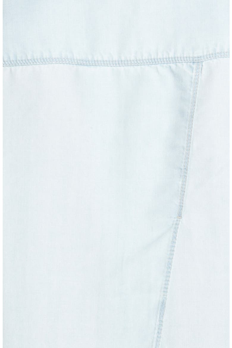 Flyaway Back Sleeveless Denim Shirt, Alternate, color, SUPER BLEACH