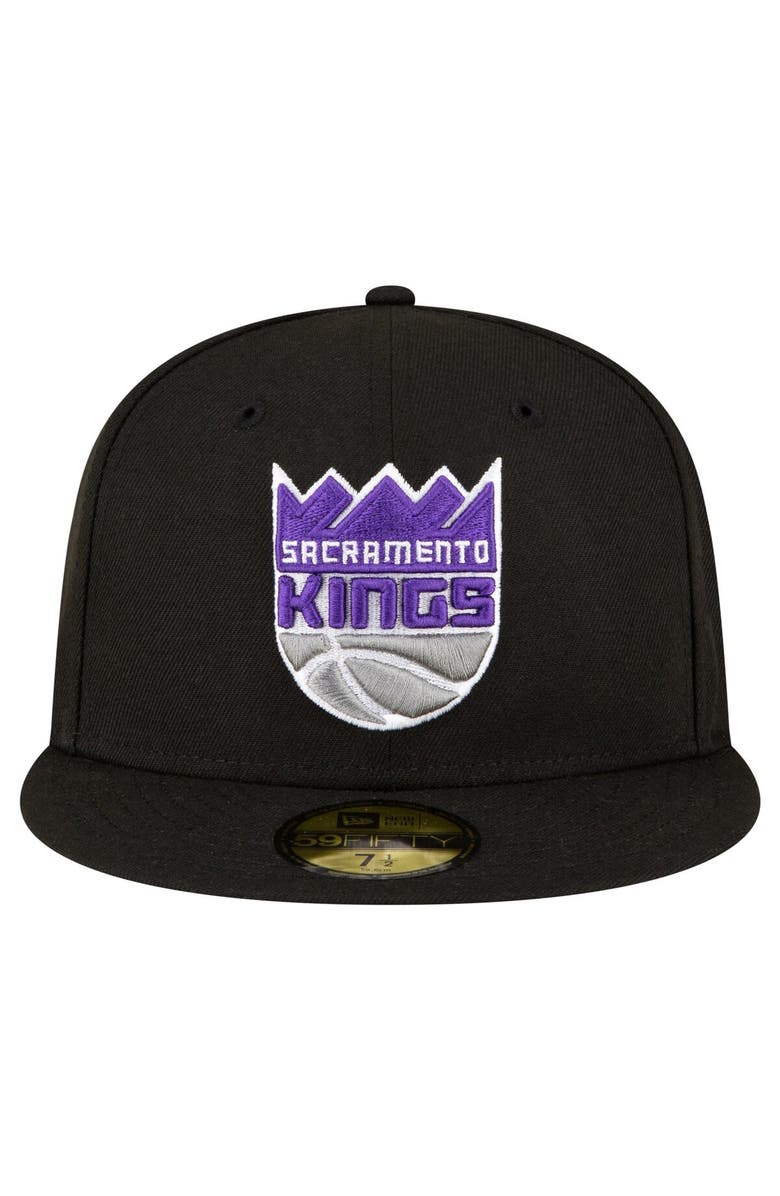New Era Men's New Era Black Sacramento Kings 59FIFTY Fitted Hat, Alternate, color, Black