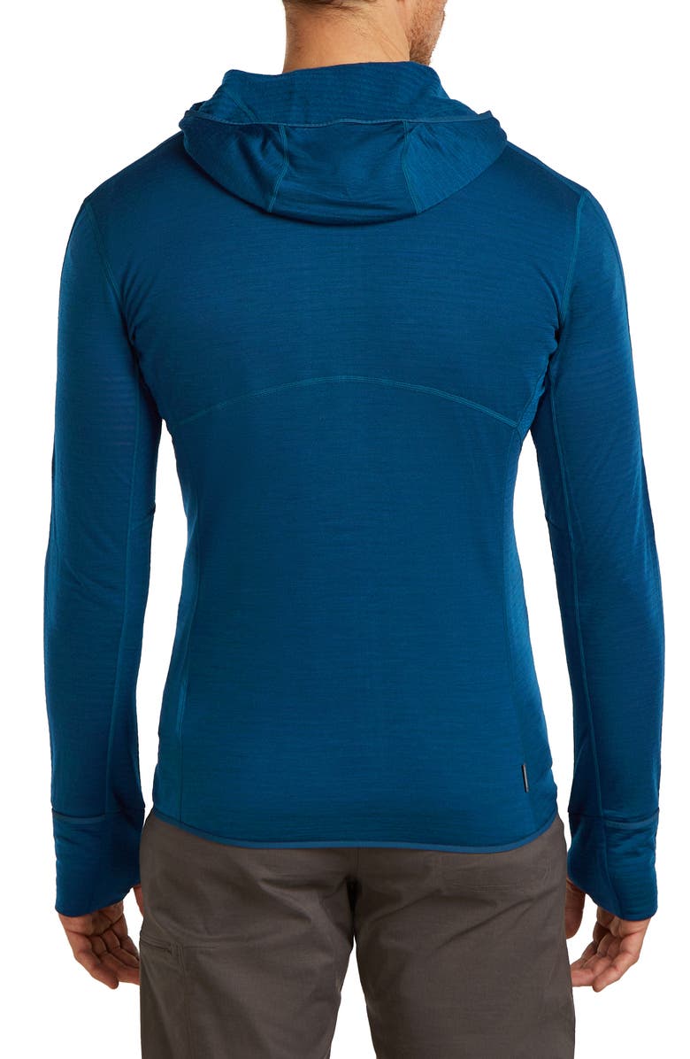 Icebreaker Lyocell & Merino 200 Realfleece Descender Hooded Jacket, Main, color, Atlantis/ Arctic